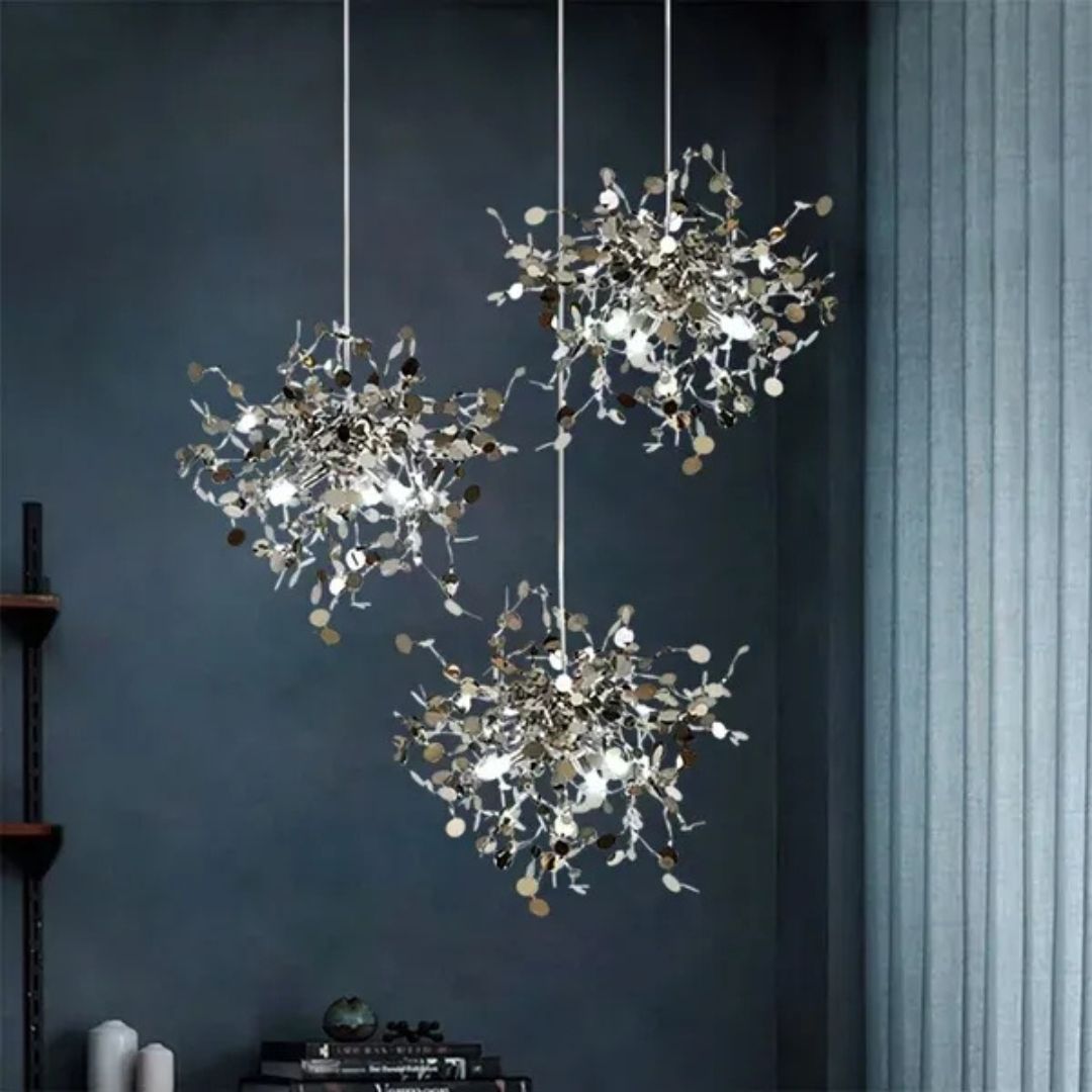 Μοντέρνο Candelabra, CAPRICIO Allegro, 2xE14, Διάμετρος 40cm, Γυαλιστερό χρώμιο, Ρυθμιζόμενο ύψος Μοντέρνο Candelabra Προεπιλεγμένος τίτλος Alessandro Design