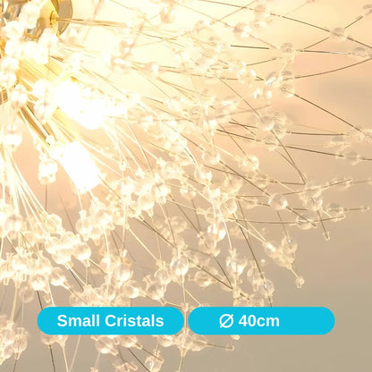 Crystal Chandelier RONDO Vivace, 5x G9, Διάμετρος 40 cm, Shiny Gold Crystal Chandeliers Προεπιλεγμένος τίτλος Alessandro Design