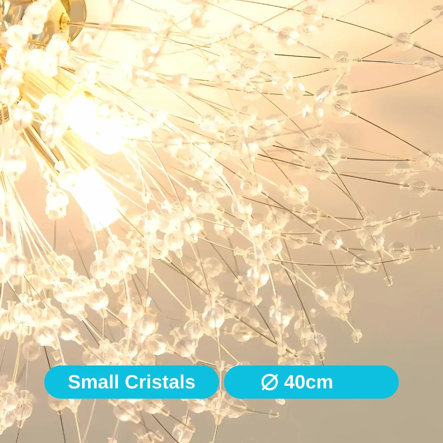 Crystal Chandelier RONDO Vivace, 5x G9, Διάμετρος 40 cm, Shiny Gold Crystal Chandeliers Προεπιλεγμένος τίτλος Alessandro Design