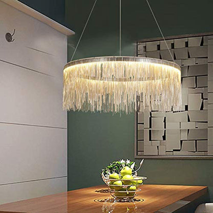 Κρεμαστός πολυέλαιος LED με τηλεχειριστήριο ILLUMINA MAGNUS, 20W, Κρύο/Ζεστό/Ουδέτερο φως, Ρυθμιζόμενο, Ασημί Μοντέρνο Candelabra Προεπιλεγμένος τίτλος Alessandro Design
