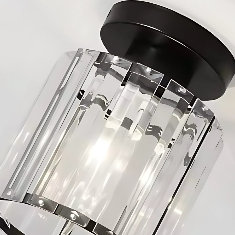 Classic Chandelier, Georgian, 1x E27, Glass Shade, Black, Metal and Glass Classic Chandeliers Προεπιλεγμένος τίτλος Alessandro Design