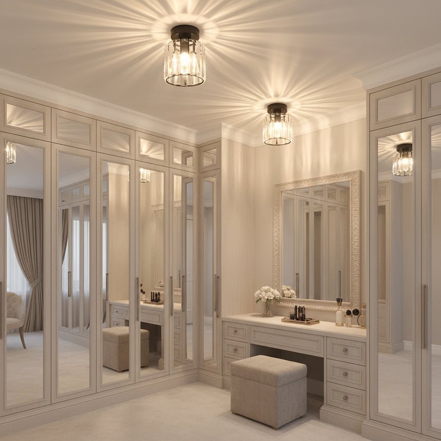 Classic Chandelier, Georgian, 1x E27, Glass Shade, Black, Metal and Glass Classic Chandeliers Προεπιλεγμένος τίτλος Alessandro Design
