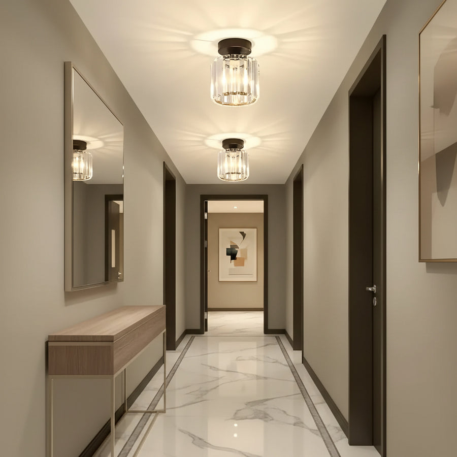 Classic Chandelier, Georgian, 1x E27, Glass Shade, Black, Metal and Glass Classic Chandeliers Προεπιλεγμένος τίτλος Alessandro Design