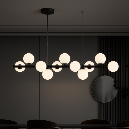 LOFT Pavilion Modern Chandelier, 11x G9, Black, Metal, ρυθμιζόμενου ύψους Μοντέρνοι πολυέλαιοι Προεπιλεγμένος τίτλος Alessandro Design