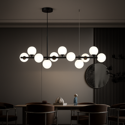 LOFT Pavilion Modern Chandelier, 11x G9, Black, Metal, ρυθμιζόμενου ύψους Μοντέρνοι πολυέλαιοι Προεπιλεγμένος τίτλος Alessandro Design