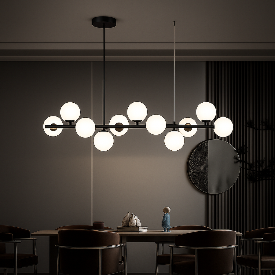 LOFT Pavilion Modern Chandelier, 11x G9, Black, Metal, ρυθμιζόμενου ύψους Μοντέρνοι πολυέλαιοι Προεπιλεγμένος τίτλος Alessandro Design