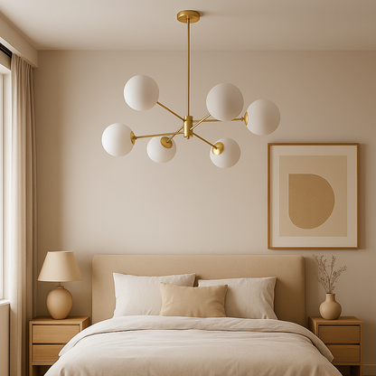 LOFT Hanging Chandelier, 6x E27, Gold Modern Chandeliers Προεπιλεγμένος τίτλος Alessandro Design