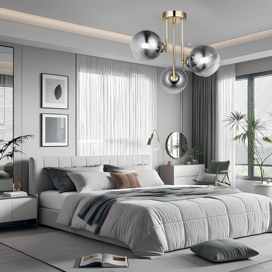 Μοντέρνος πολυέλαιος με βολβό MODUS, 3x E27, Gold, Metal Modern Chandeliers Προεπιλεγμένος τίτλος Alessandro Design