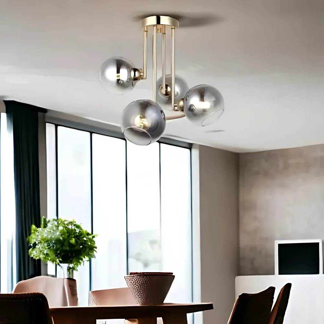 Πολυέλαιος μοντέρνος λαμπτήρας MODUS, 4x E27, Gold, Metal Modern Chandeliers Προεπιλεγμένος τίτλος Alessandro Design