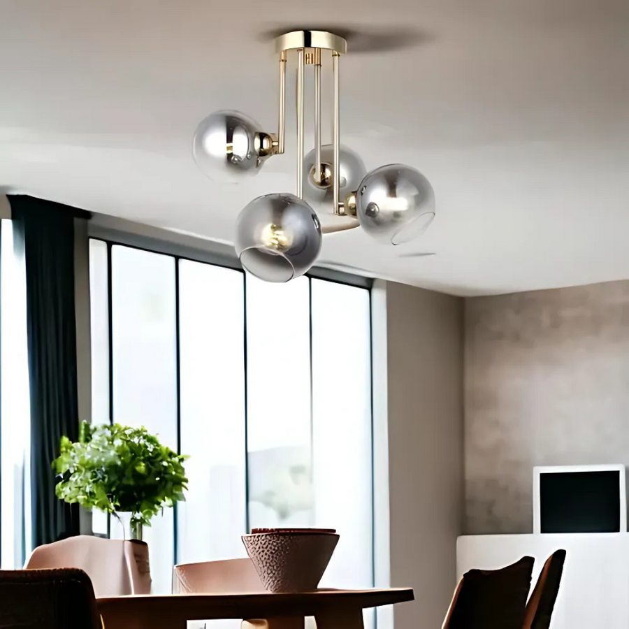 Πολυέλαιος μοντέρνος λαμπτήρας MODUS, 4x E27, Gold, Metal Modern Chandeliers Προεπιλεγμένος τίτλος Alessandro Design