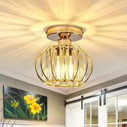 Monica Chandelier, 1XE27, Gold, D 16cm, Metal and Crystal Classic Chandeliers Προεπιλεγμένος τίτλος Alessandro Design