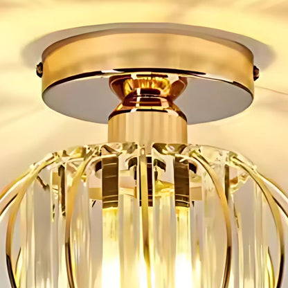 Monica Chandelier, 1XE27, Gold, D 16cm, Metal and Crystal Classic Chandeliers Προεπιλεγμένος τίτλος Alessandro Design