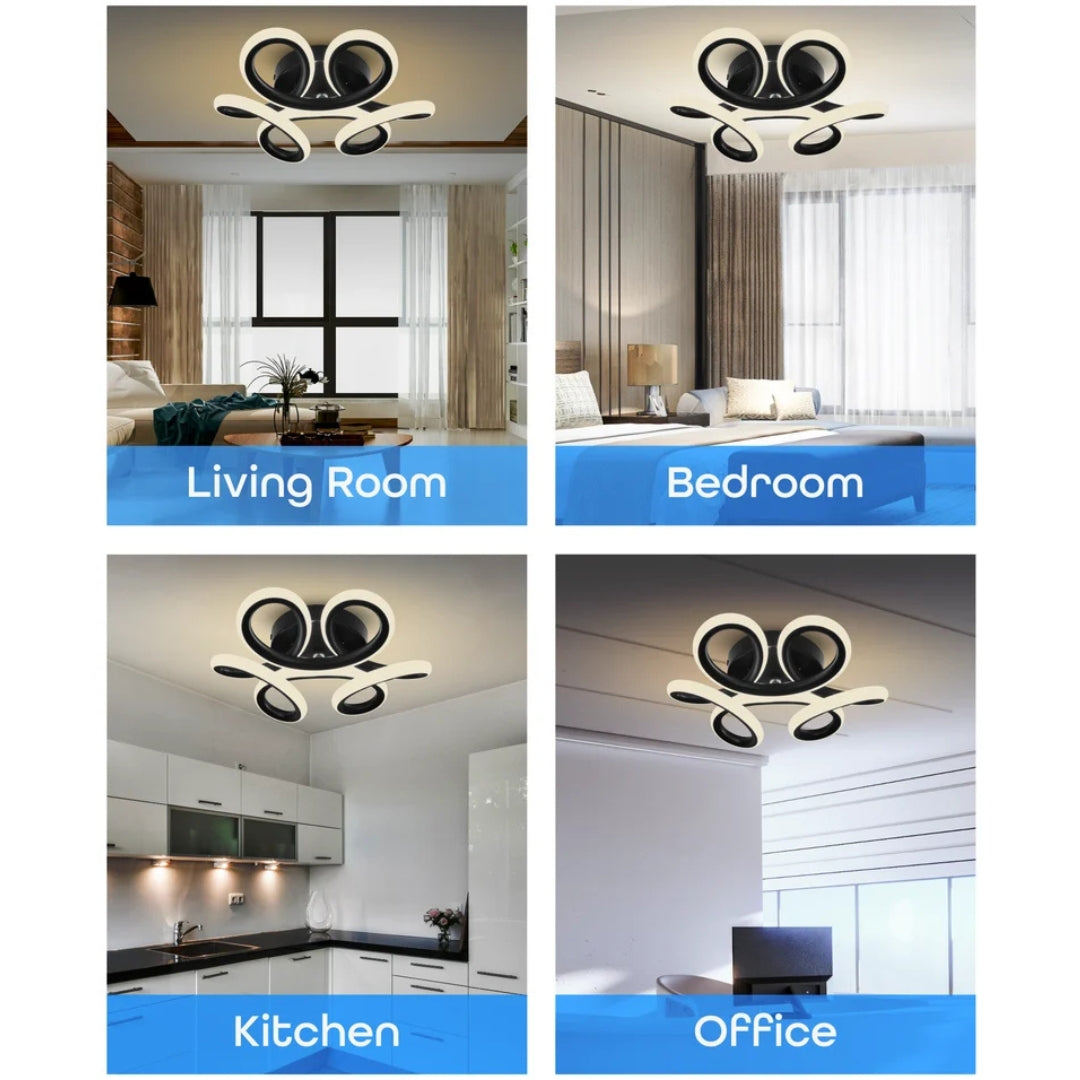 Πολυέλαιος LED VERTEX HELIX, 65W, Κρύο/Ζεστό/Ουδέτερο φως, Μαύροι πολυέλαιοι LED Προεπιλεγμένος τίτλος Alessandro Design