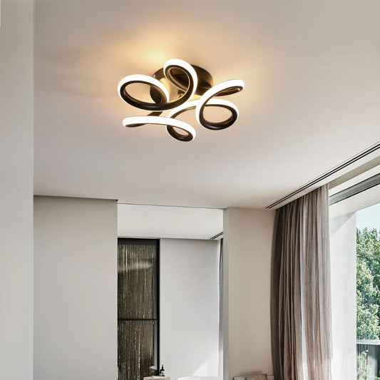 Πολυέλαιος LED VERTEX HELIX, 65W, Κρύο/Ζεστό/Ουδέτερο φως, Μαύροι πολυέλαιοι LED Προεπιλεγμένος τίτλος Alessandro Design