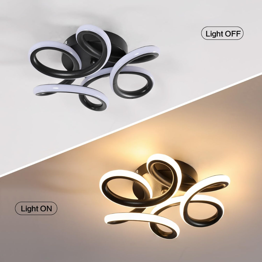 Πολυέλαιος LED VERTEX HELIX, 65W, Κρύο/Ζεστό/Ουδέτερο φως, Μαύροι πολυέλαιοι LED Προεπιλεγμένος τίτλος Alessandro Design