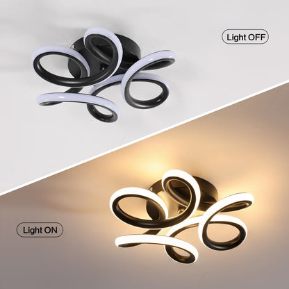 Πολυέλαιος LED VERTEX HELIX, 65W, Κρύο/Ζεστό/Ουδέτερο φως, Μαύροι πολυέλαιοι LED Προεπιλεγμένος τίτλος Alessandro Design