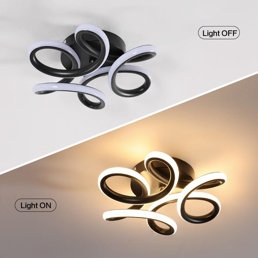 Πολυέλαιος LED VERTEX HELIX, 65W, Κρύο/Ζεστό/Ουδέτερο φως, Μαύροι πολυέλαιοι LED Προεπιλεγμένος τίτλος Alessandro Design