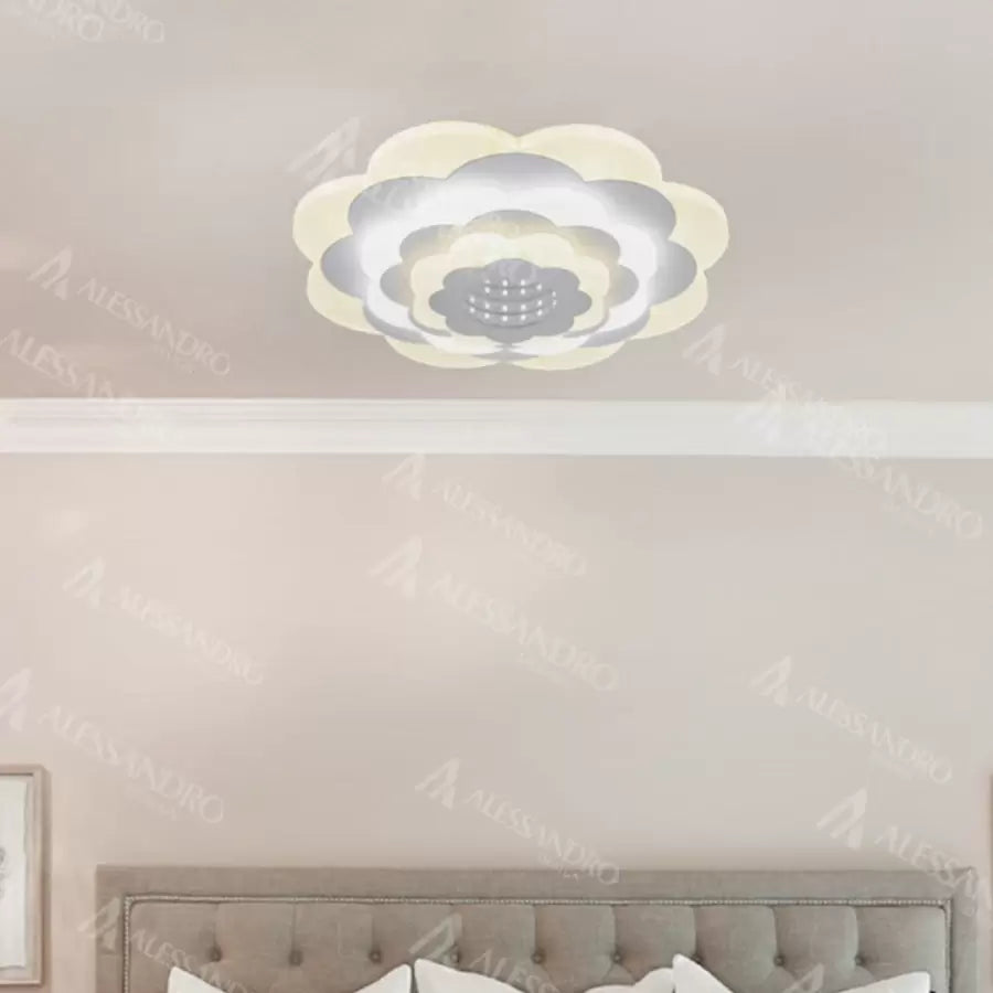 Πολυέλαιος LED NEXA 3D, 20W, Διάμετρος 24cm, Κρύο/Ζεστό/Ουδέτερο φως, Λευκοί πολυέλαιοι LED Προεπιλεγμένος τίτλος Alessandro Design