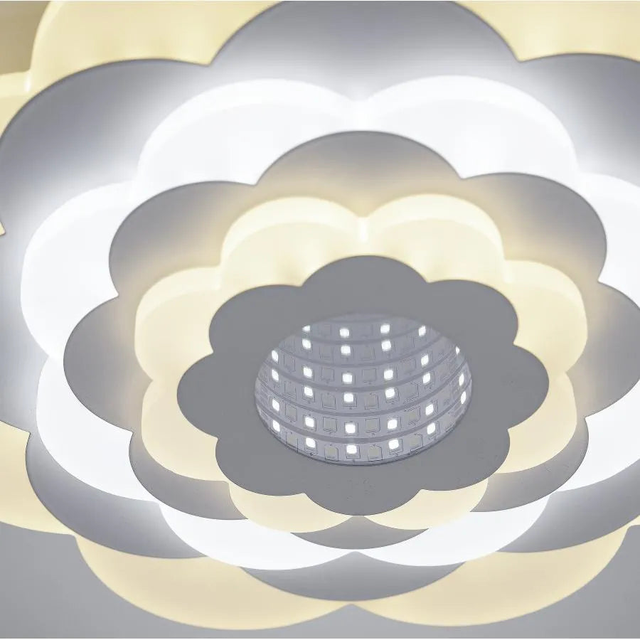 Πολυέλαιος LED NEXA 3D, 20W, Διάμετρος 24cm, Κρύο/Ζεστό/Ουδέτερο φως, Λευκοί πολυέλαιοι LED Προεπιλεγμένος τίτλος Alessandro Design