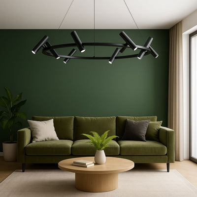 Πολυέλαιος Harman LED, 29W, 8 πηγές, Neutral Light, Μαύρο