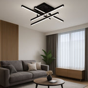 Πολυέλαιος LED με Τηλεχειριστήριο LINEX, 52W, 4 Στοιχεία, Γραμμικό, Κρύο/Ζεστό/Ουδέτερο φως, Ρυθμιζόμενο, Μαύροι πολυέλαιοι LED με τηλεχειριστήριο Προεπιλεγμένος τίτλος Alessandro Design