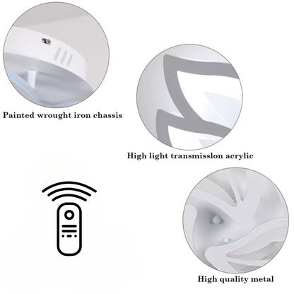 Πολυέλαιος LED με τηλεχειριστήριο LILY 40W, 3 Στοιχεία, Κρύο/Ζεστό/Ουδέτερο φως, Ρυθμιζόμενο, Λευκός πολυέλαιος LED με τηλεχειριστήριο Προεπιλεγμένος τίτλος Alessandro Design