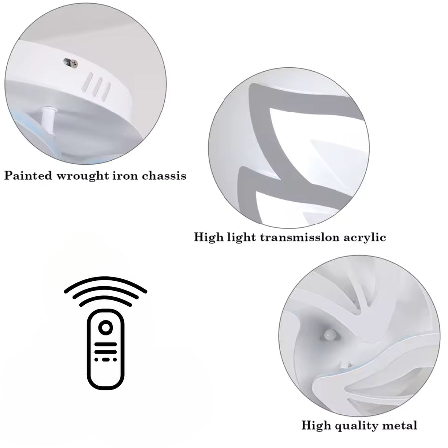 Πολυέλαιος LED με τηλεχειριστήριο LILY 40W, 3 Στοιχεία, Κρύο/Ζεστό/Ουδέτερο φως, Ρυθμιζόμενο, Λευκός πολυέλαιος LED με τηλεχειριστήριο Προεπιλεγμένος τίτλος Alessandro Design