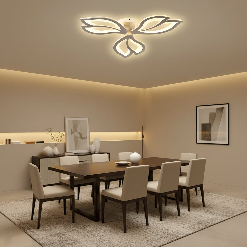 Πολυέλαιος LED με τηλεχειριστήριο LILY 40W, 3 Στοιχεία, Κρύο/Ζεστό/Ουδέτερο φως, Ρυθμιζόμενο, Λευκός πολυέλαιος LED με τηλεχειριστήριο Προεπιλεγμένος τίτλος Alessandro Design