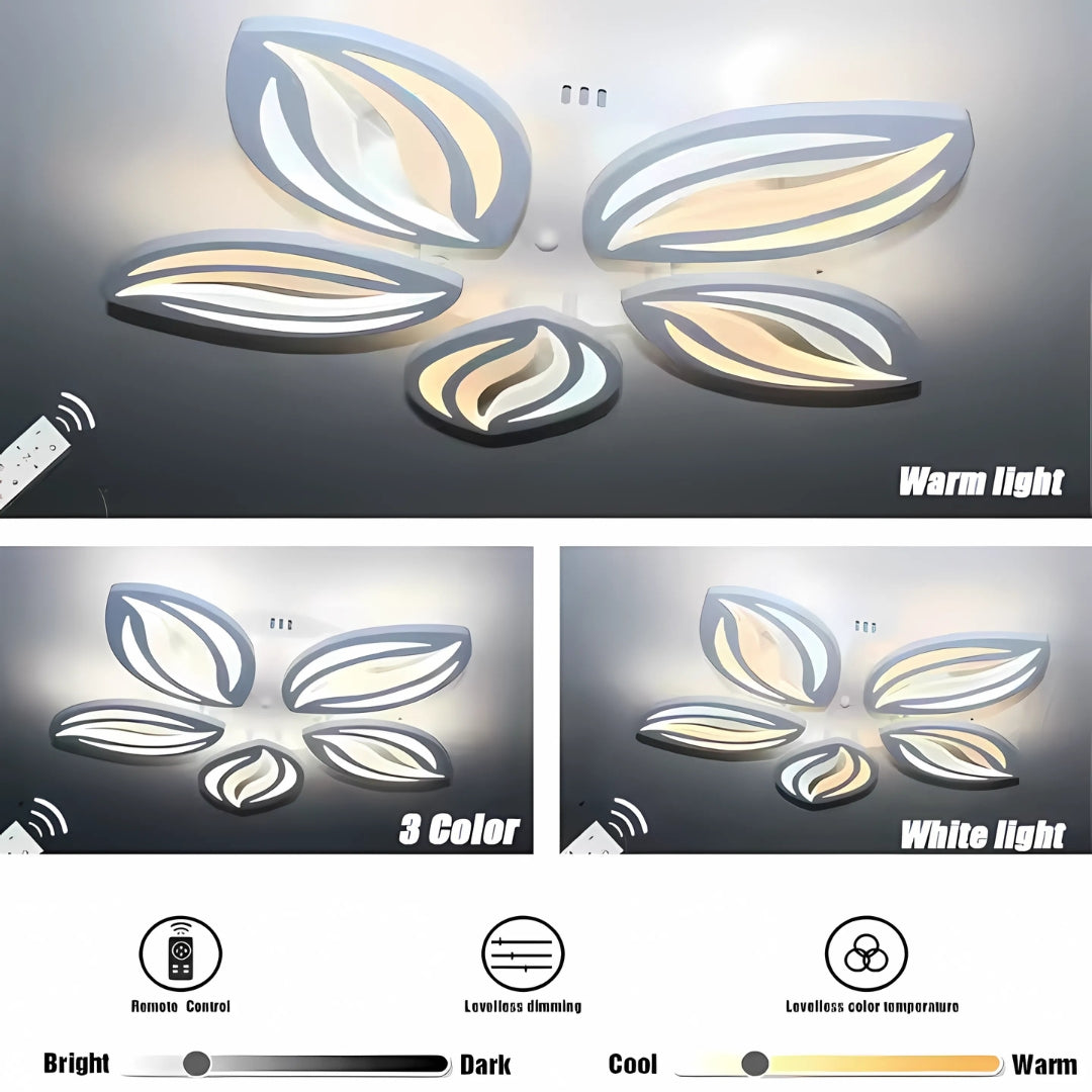 Πολυέλαιος LED με τηλεχειριστήριο ORCHID 66W, 5 πέταλα, κρύο/θερμ/ουδέτερο φως, ρυθμιζόμενο, λευκός πολυέλαιος LED με τηλεχειριστήριο Προεπιλεγμένος τίτλος Alessandro Design