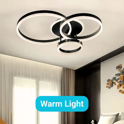 Πολυέλαιος LED με τηλεχειριστήριο RIGA LILITH, 68W, 3 κύκλοι, κρύο/θερμ/ουδέτερο φως, ρυθμιζόμενο, μαύροι πολυέλαιοι LED με τηλεχειριστήριο Προεπιλεγμένος τίτλος Alessandro Design