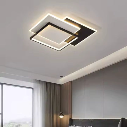 Πολυέλαιος LED με τηλεχειριστήριο CHIARA 98W, 3 τετράγωνα, κρύο/θερμό/ουδέτερο φως, ρυθμιζόμενο, μαύροι πολυέλαιοι LED με τηλεχειριστήριο Προεπιλεγμένος τίτλος Alessandro Design