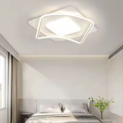 Πολυέλαιος LED με τηλεχειριστήριο MODERNO 53W, 2 τετράγωνα, κρύο/θερμό/ουδέτερο φως, ρυθμιζόμενο, λευκός πολυέλαιος LED με τηλεχειριστήριο Προεπιλεγμένος τίτλος Alessandro Design