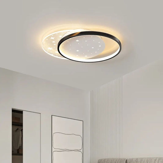 Πολυέλαιος LED με τηλεχειριστήριο LUNARO 110W, 2 κύκλοι, κρύο/θερμό/ουδέτερο φως, ρυθμιζόμενο, μαύρο λευκό πολυέλαιοι LED με τηλεχειριστήριο Προεπιλεγμένος τίτλος Alessandro Design