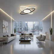 Πολυέλαιος LED με τηλεχειριστήριο VARIO 69W, Οβάλ, Κρύο/Ζεστό/Ουδέτερο φως, Ρυθμιζόμενο, Μαύροι πολυέλαιοι LED με τηλεχειριστήριο Προεπιλεγμένος τίτλος Alessandro Design