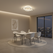 Πολυέλαιος LED με τηλεχειριστήριο VOLTA 125W, Οβάλ, Κρύο/Ζεστό/Ουδέτερο φως, Ρυθμιζόμενο, Μαύρο