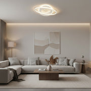 Πολυέλαιος LED με τηλεχειριστήριο VOLTA 125W, Οβάλ, Κρύο/Ζεστό/Ουδέτερο φως, Ρυθμιζόμενο, Λευκό
