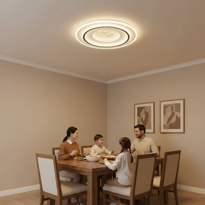 Πολυέλαιος LED με τηλεχειριστήριο LINEA 125W, Στρογγυλός, Κρύο/Ζεστό/Ουδέτερο φως, Ρυθμιζόμενο, Μαύρο