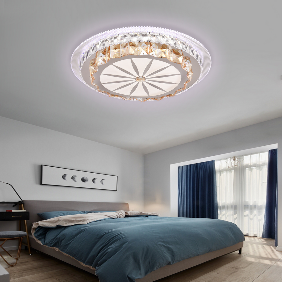 Πολυέλαιος LED με τηλεχειριστήριο DAVIDE RGB 62W, Μπλε/Ψυχρό/Ζεστό φως, Ρυθμιζόμενο, Λευκός πολυέλαιος LED με τηλεχειριστήριο Προεπιλεγμένος τίτλος Alessandro Design