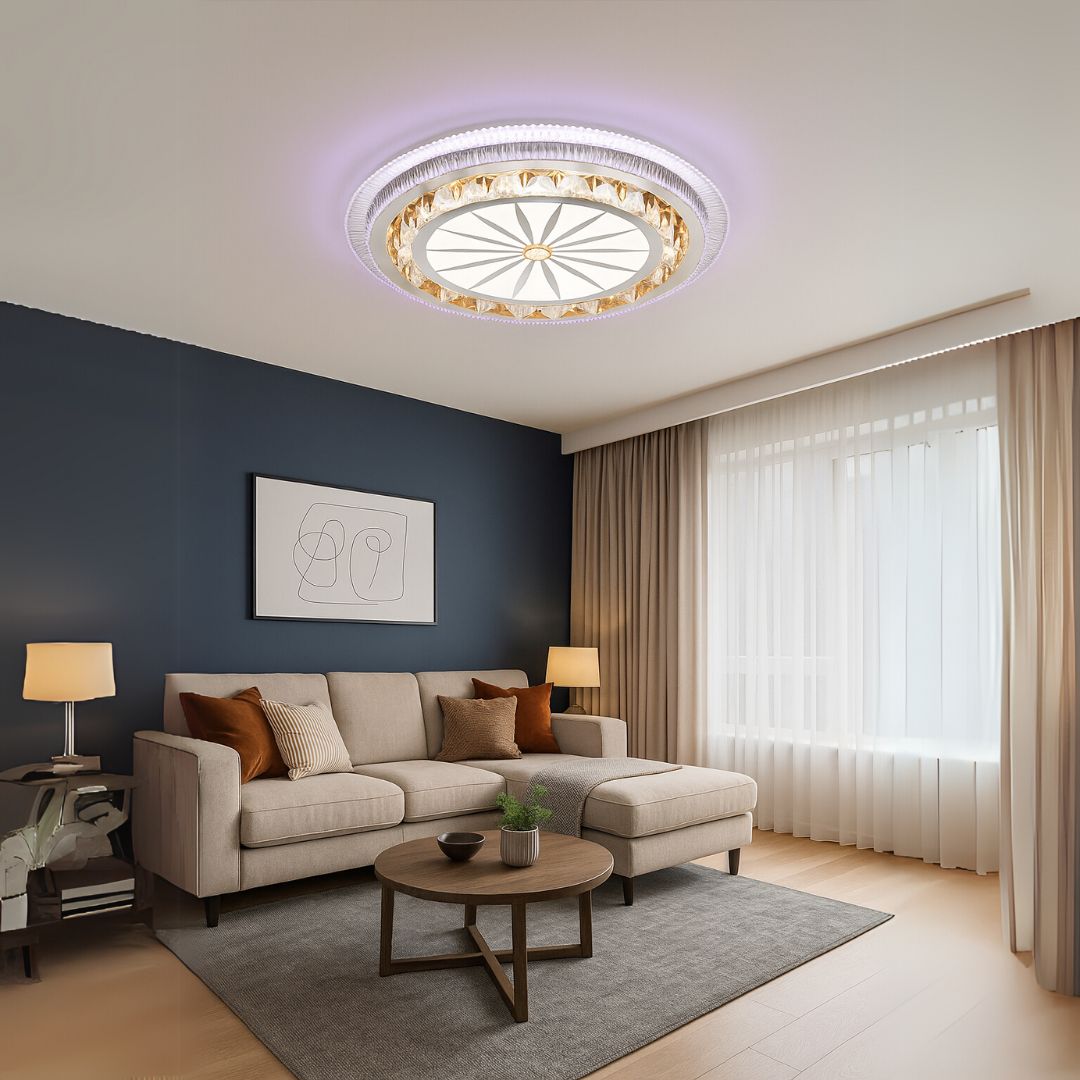 Πολυέλαιος LED με τηλεχειριστήριο DAVIDE RGB 62W, Μπλε/Ψυχρό/Ζεστό φως, Ρυθμιζόμενο, Λευκός πολυέλαιος LED με τηλεχειριστήριο Προεπιλεγμένος τίτλος Alessandro Design
