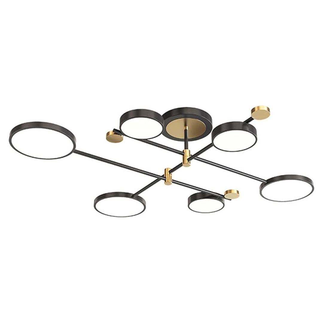 Lustra LED cu Telecomnda MARIA, 31W, 6 Elemente, Lumina Calda/Rece/Neutra, Dimabila, Negru Lustre LED cu Telecomanda Default Title Alessandro Design