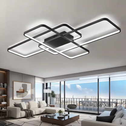 IANUSIS LED Πολυέλαιος με τηλεχειριστήριο 95W, 3 Στοιχεία, Κρύο/Ζεστό/Ουδέτερο φως, Ρυθμιζόμενο, Μαύροι πολυέλαιοι LED με τηλεχειριστήριο Προεπιλεγμένος τίτλος Alessandro Design