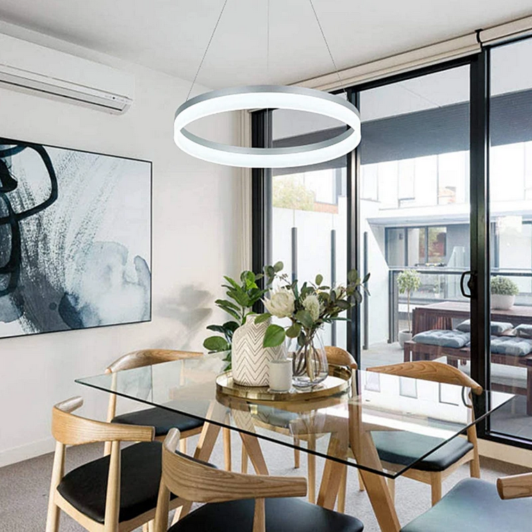 Πολυέλαιος LED με Τηλεχειριστήριο ANINA 34W, Κρύο/Ζεστό/Ουδέτερο φως, Ρυθμιζόμενο, Λευκό, ρυθμιζόμενο ύψος Πολυέλαιοι LED με τηλεχειριστήριο Προεπιλεγμένος τίτλος Alessandro Design