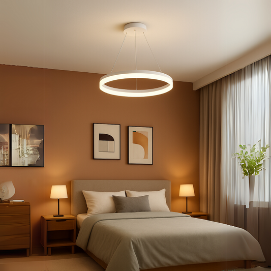 Πολυέλαιος LED με Τηλεχειριστήριο ANINA 34W, Κρύο/Ζεστό/Ουδέτερο φως, Ρυθμιζόμενο, Λευκό, ρυθμιζόμενο ύψος Πολυέλαιοι LED με τηλεχειριστήριο Προεπιλεγμένος τίτλος Alessandro Design