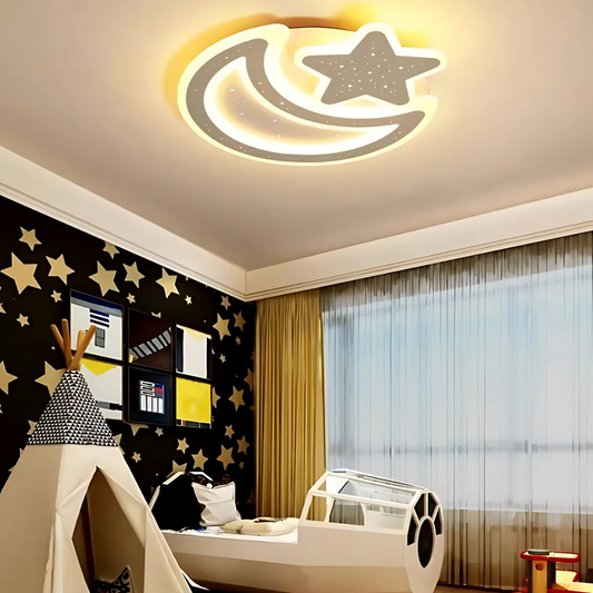 Nova LED Πολυέλαιος με Τηλεχειριστήριο, 89W, Dimmable, Moon and Star Shape, White LED Chandelier with Remote Control Προεπιλεγμένος τίτλος Alessandro Design