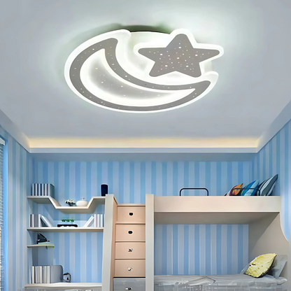 Nova LED Πολυέλαιος με Τηλεχειριστήριο, 89W, Dimmable, Moon and Star Shape, White LED Chandelier with Remote Control Προεπιλεγμένος τίτλος Alessandro Design
