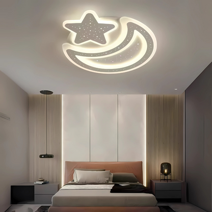 Nova LED Πολυέλαιος με Τηλεχειριστήριο, 89W, Dimmable, Moon and Star Shape, White LED Chandelier with Remote Control Προεπιλεγμένος τίτλος Alessandro Design