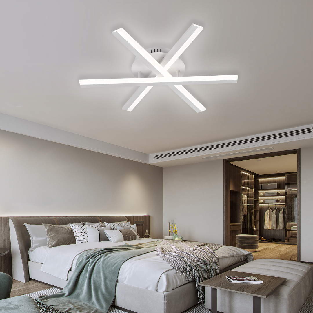 Lustra LED cu telecomanda ZOE, 40W, lumina Rece/Calda/Neutra, Dimabila, Alb Lustre LED cu Telecomanda Default Title Alessandro Design