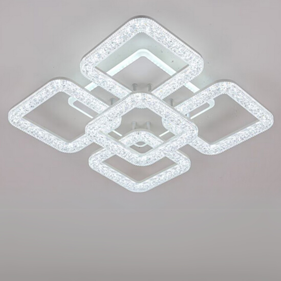 Πολυέλαιος LED Astrid με τηλεχειριστήριο, 134W, με δυνατότητα ρύθμισης ρύθμισης, Λευκοί πολυέλαιοι LED με τηλεχειριστήριο Προεπιλεγμένος τίτλος Alessandro Design