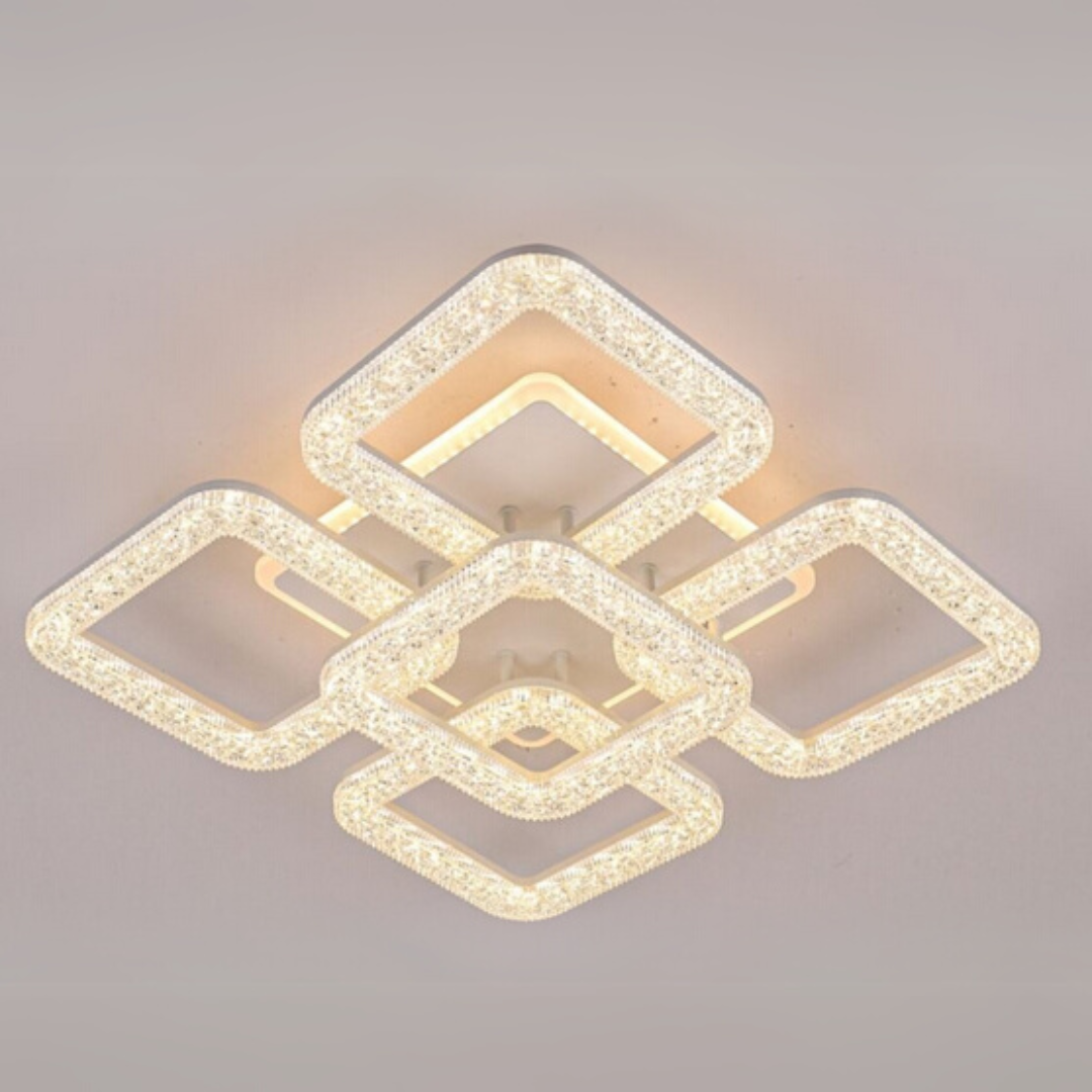 Πολυέλαιος LED Astrid με τηλεχειριστήριο, 134W, με δυνατότητα ρύθμισης ρύθμισης, Λευκοί πολυέλαιοι LED με τηλεχειριστήριο Προεπιλεγμένος τίτλος Alessandro Design