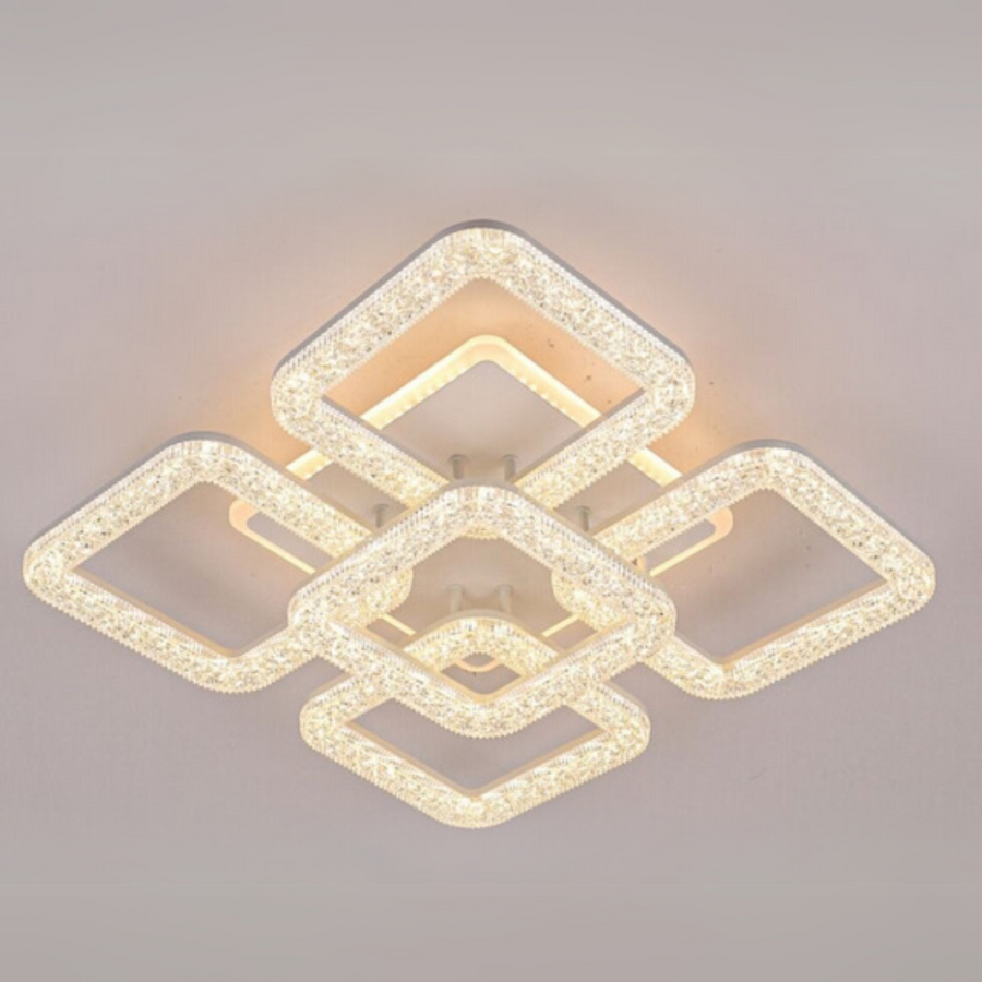 Πολυέλαιος LED Astrid με τηλεχειριστήριο, 134W, με δυνατότητα ρύθμισης ρύθμισης, Λευκοί πολυέλαιοι LED με τηλεχειριστήριο Προεπιλεγμένος τίτλος Alessandro Design